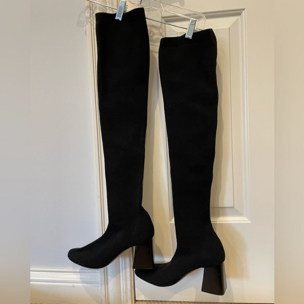 Neous black knit boot